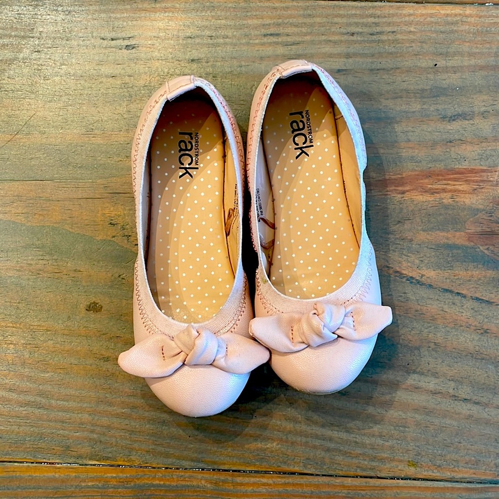 Girls Pink Ballet Flats - size 12